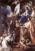 Francesco Solimena St Bonaventura Receiving the Banner of St Sepulchre from the Madonna Spain oil painting artist